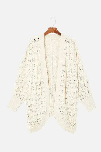 Plus Size Open Front Long Sleeve Cardigan - Bad Moms Club