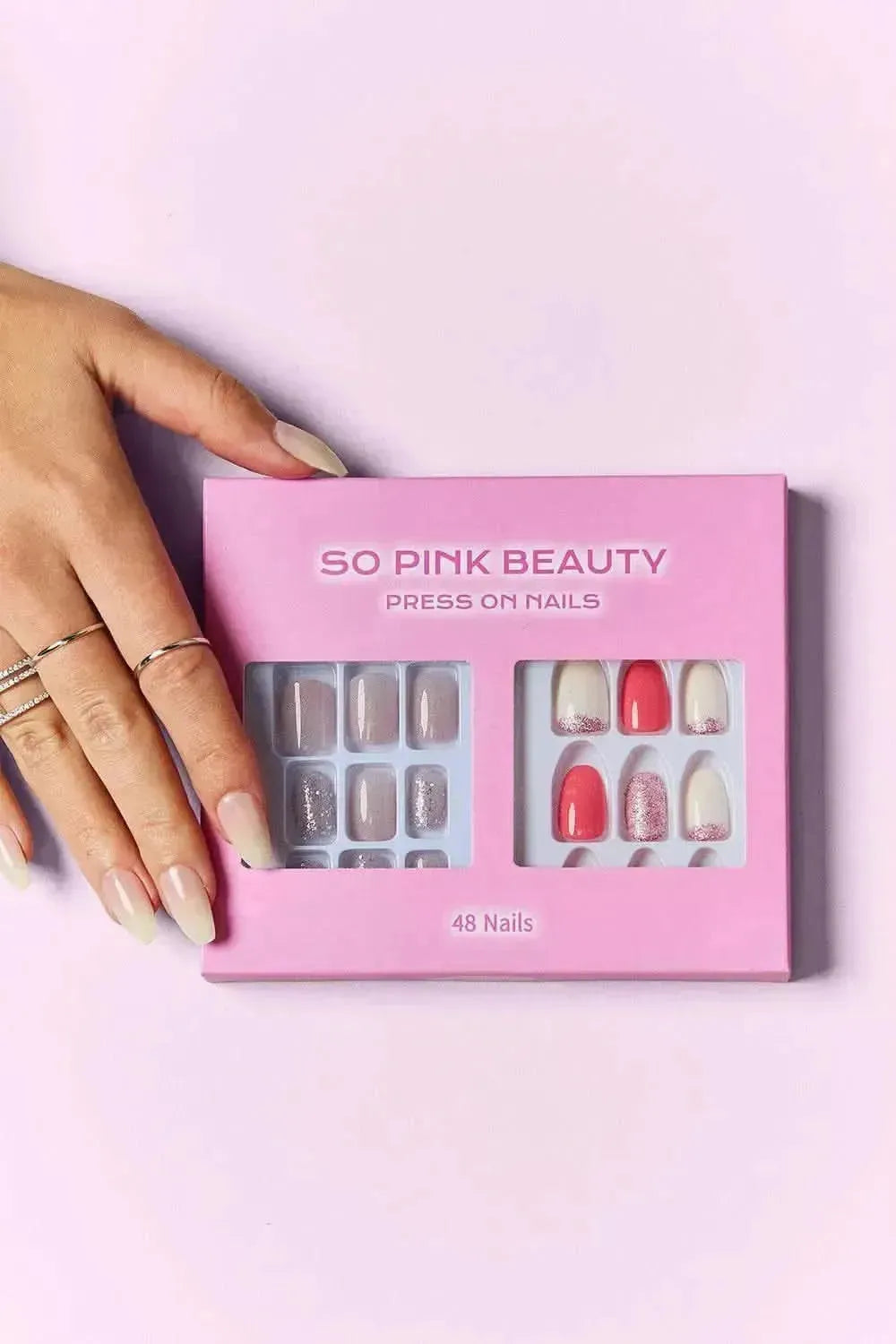 SO PINK BEAUTY Press On Nails 2 Packs - Bad Moms Club