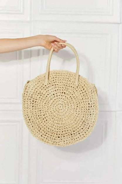 Justin Taylor Beach Date Straw Rattan Handbag in Ivory - Bad Moms Club