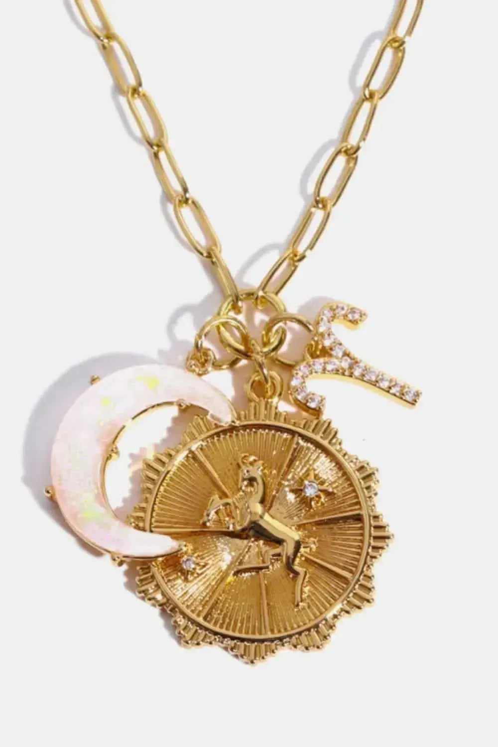 Constellation and Moon Pendant Copper Necklace - Bad Moms Club