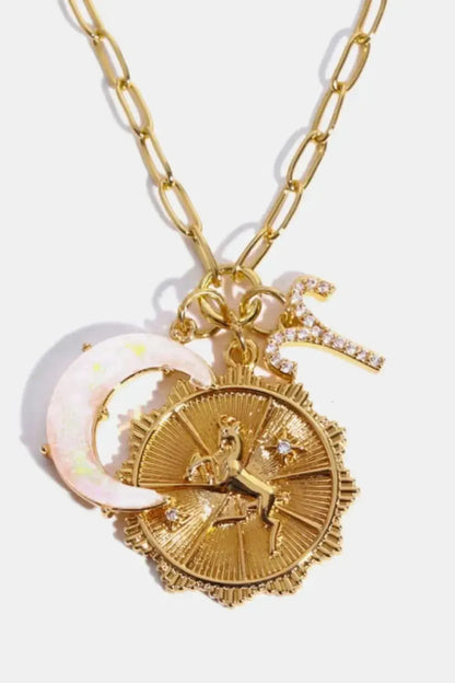 Constellation and Moon Pendant Copper Necklace - Bad Moms Club
