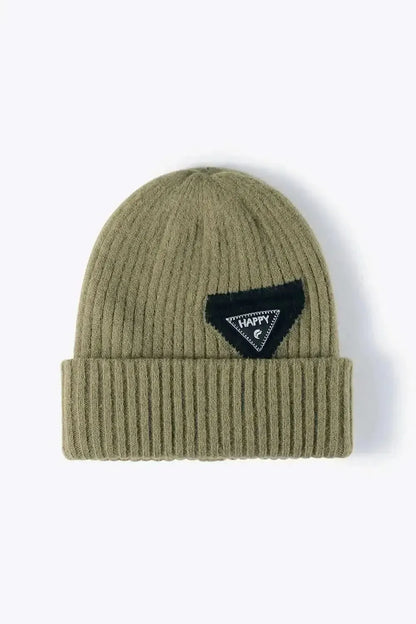 HAPPY Contrast Beanie - Bad Moms Club