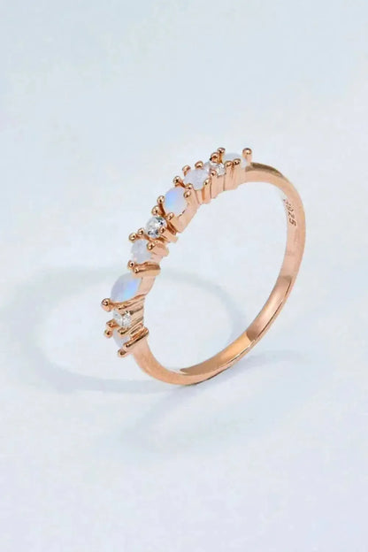 Moonstone and Zircon Decor Ring - Bad Moms Club