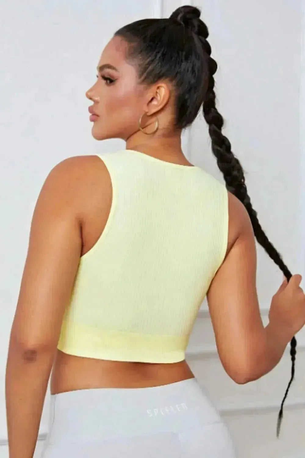 Round Neck Long Active Bra - Bad Moms Club