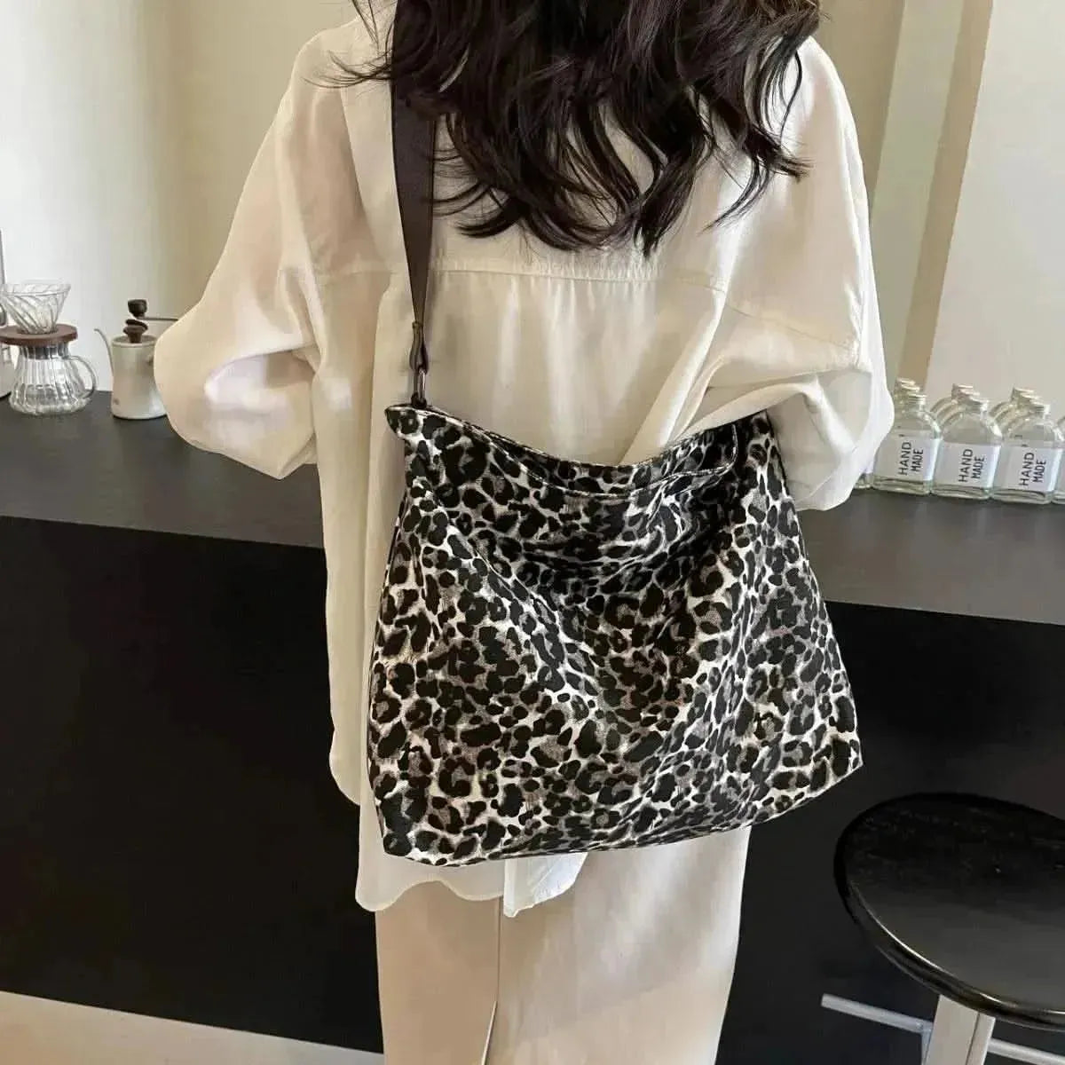 Leopard Adjustable Strap Tote Bag - Bad Moms Club