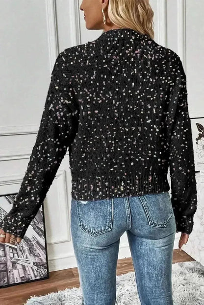 Confetti Button Up Long Sleeve Cardigan - Bad Moms Club