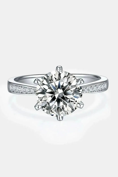 3 Carat Moissanite Side Stone Ring - Bad Moms Club