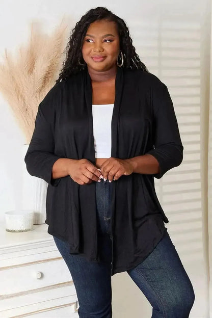 Culture Code Full Size Open Front Cardigan - Bad Moms Club