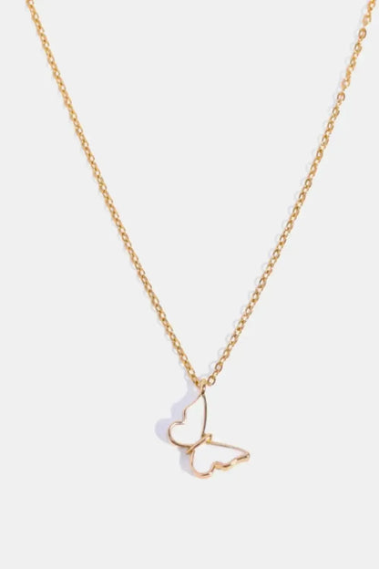 Butterfly Pendant Copper 14K Gold-Plated Necklace - Bad Moms Club