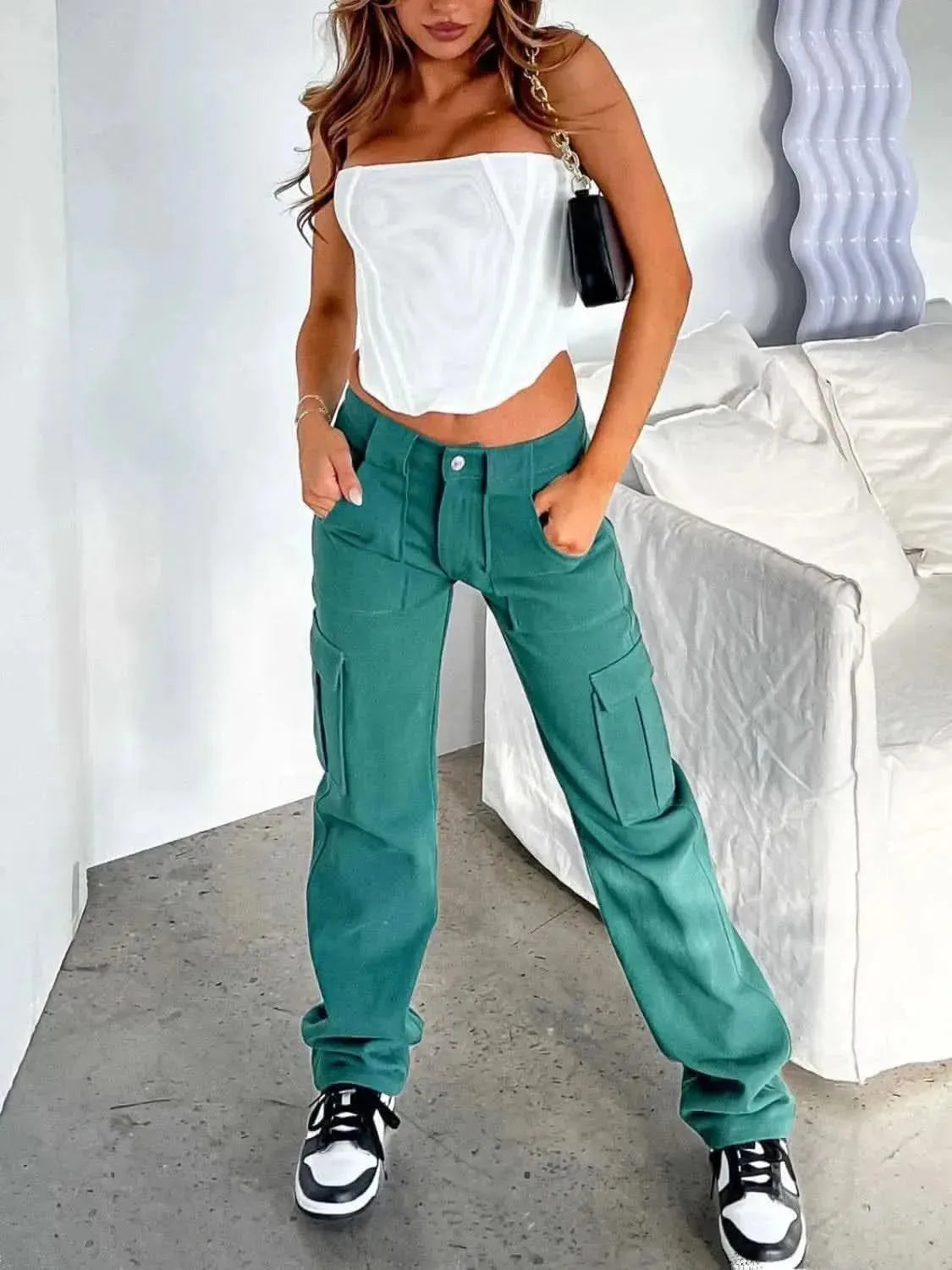 Straight Leg Cargo Pants - Bad Moms Club