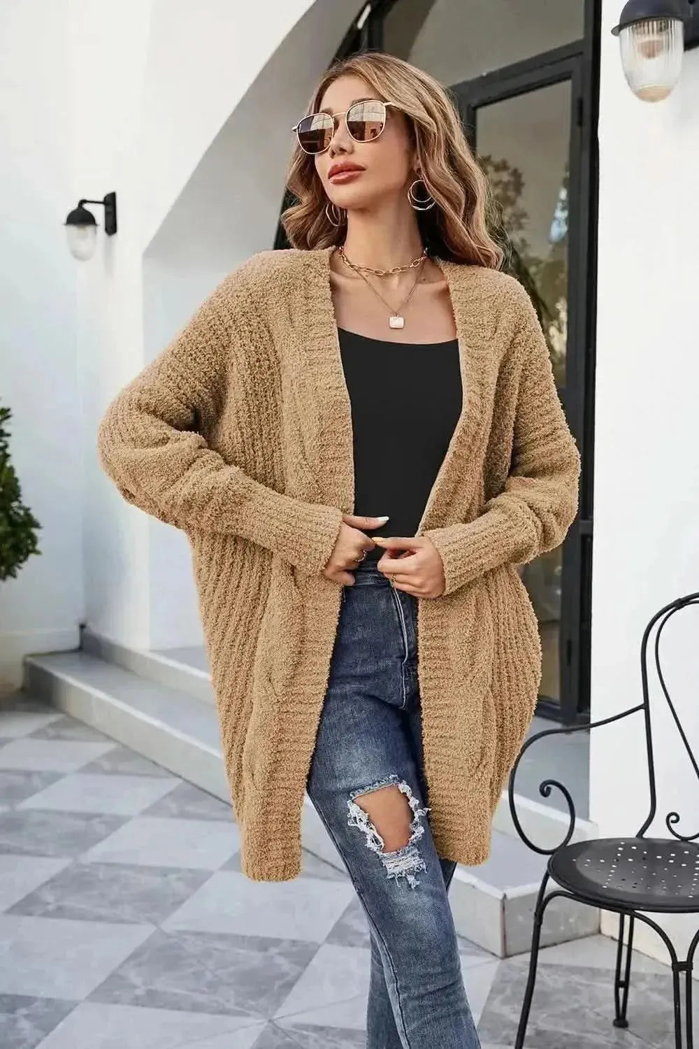 Open Front Dolman Sleeve Cardigan - Bad Moms Club