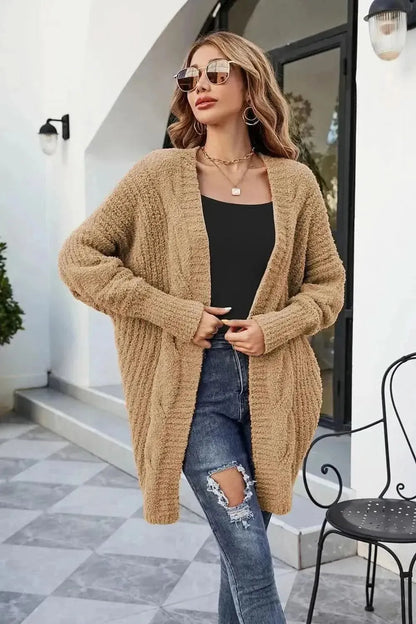 Open Front Dolman Sleeve Cardigan - Bad Moms Club