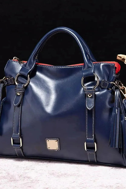 PU Leather Handbag with Tassels - Bad Moms Club