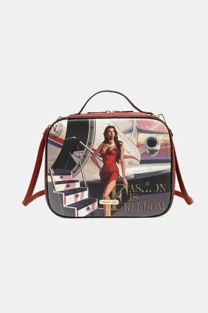 Nicole Lee USA Printed Handbag with Three Pouches - Bad Moms Club