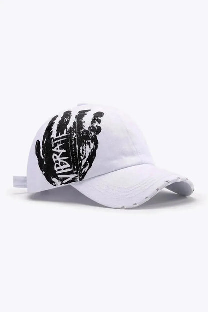 VIBRA Graphic Distressed Adjustable Baseball Cap - Bad Moms Club