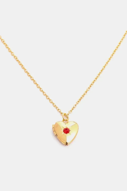 Zircon Heart Shape 14K Gold-Plated Pendant Necklace - Bad Moms Club