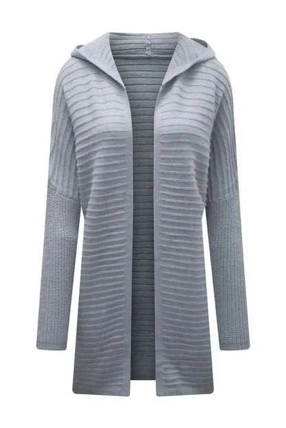 Open Front Longline Hooded Cardigan - Bad Moms Club