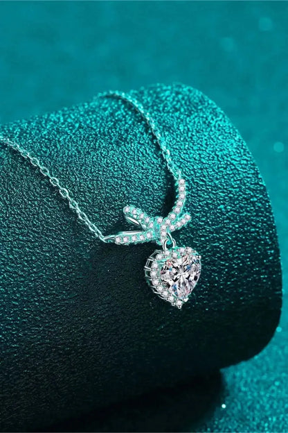 1 Carat Moissanite Heart Pendant Necklace - Bad Moms Club