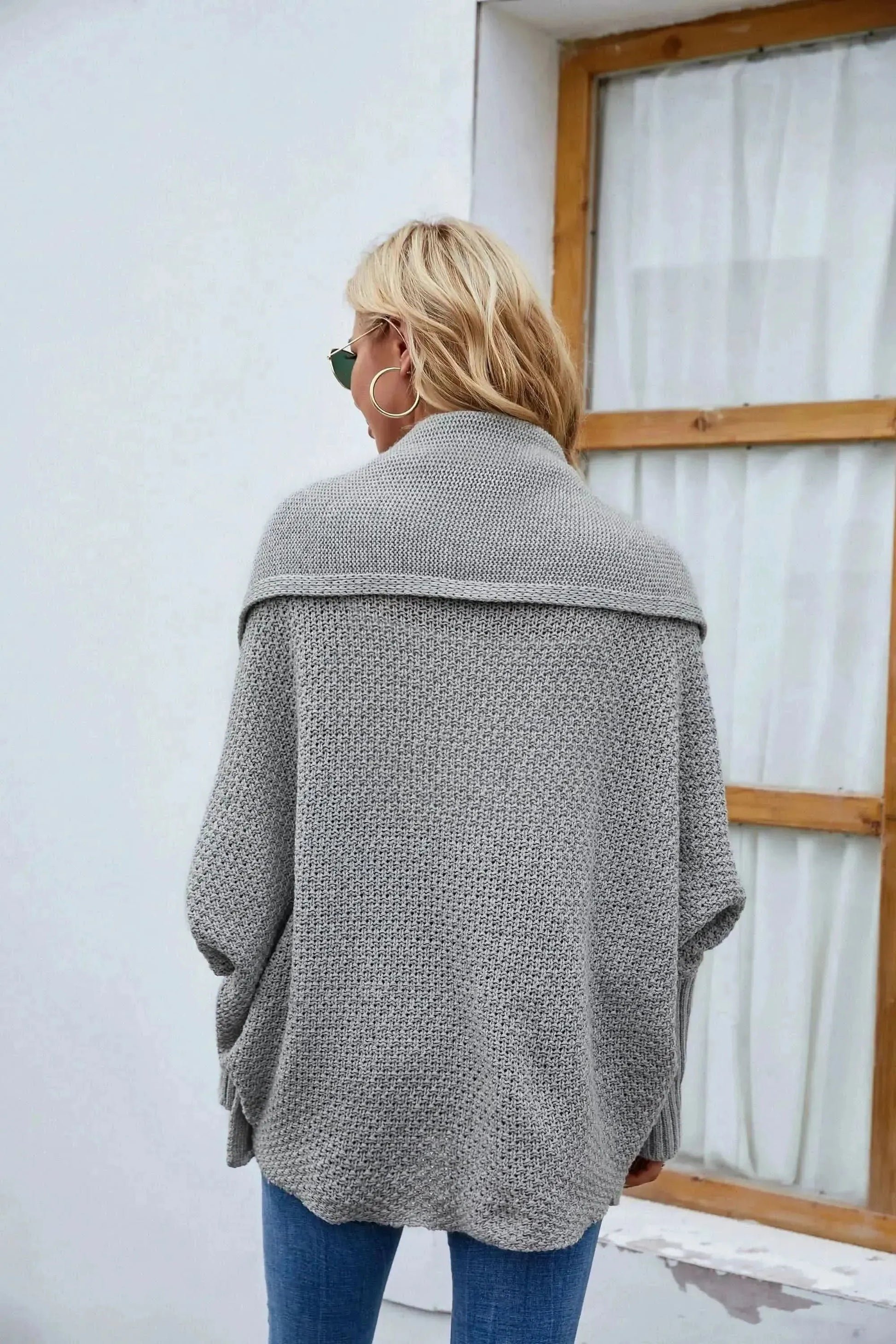 Open Front Long Sleeve Cardigan - Bad Moms Club