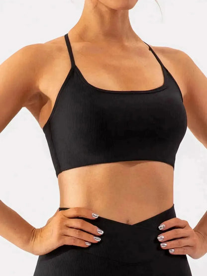 Spaghetti Strap Active Bra - Bad Moms Club