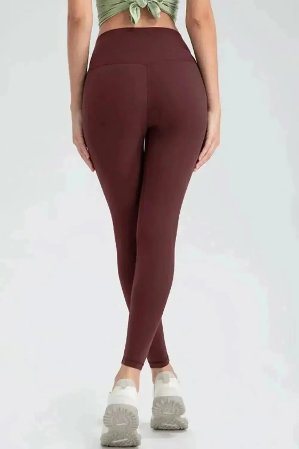 Wide Waistband Slim Fit Active Leggings - Bad Moms Club