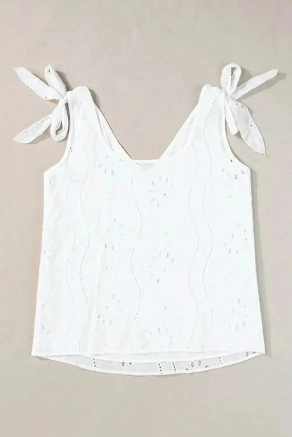 Tie Shoulder V-Neck Tank - Bad Moms Club