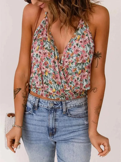 Floral Surplice Cami - Bad Moms Club