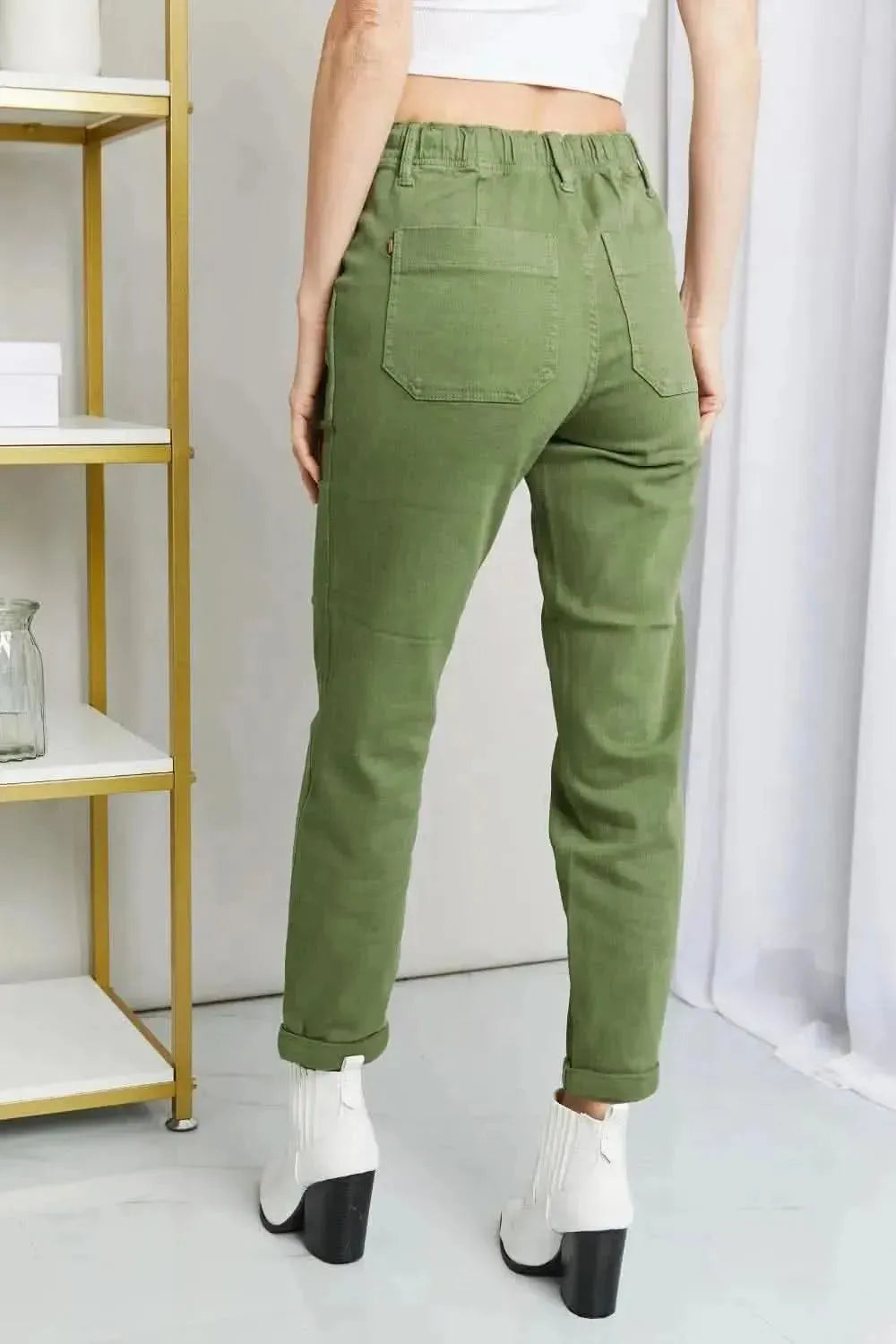 Judy Blue Full Size Drawstring Waist Pocket Jeans - Bad Moms Club
