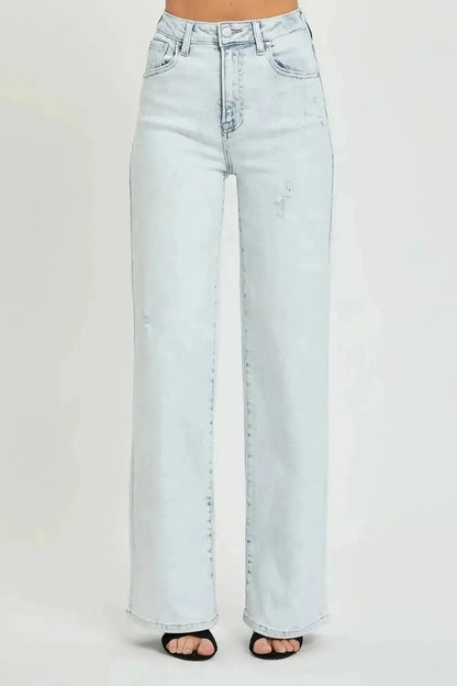RISEN Ultra High Waist Wide Leg Jeans - Bad Moms Club