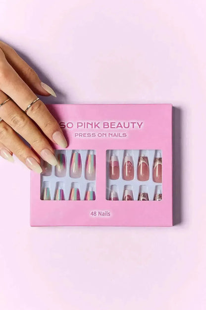 SO PINK BEAUTY Press On Nails 2 Packs - Bad Moms Club