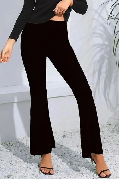 High Waist Long Flare Pants - Bad Moms Club