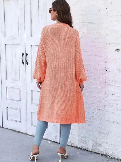 Open Front Longline Cardigan with Pockets - Bad Moms Club
