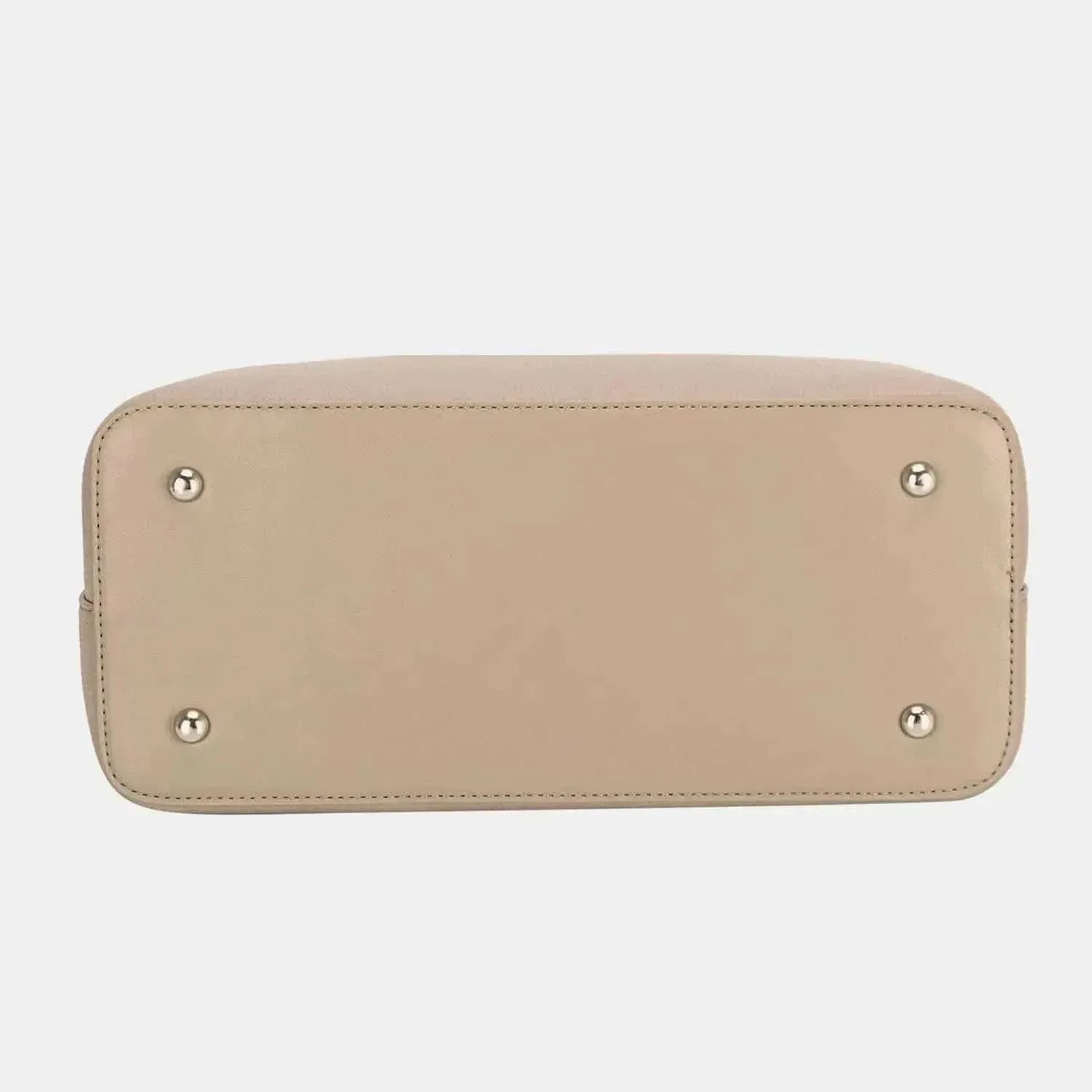 David Jones PU Leather Twist-Lock Tote Bag - Bad Moms Club