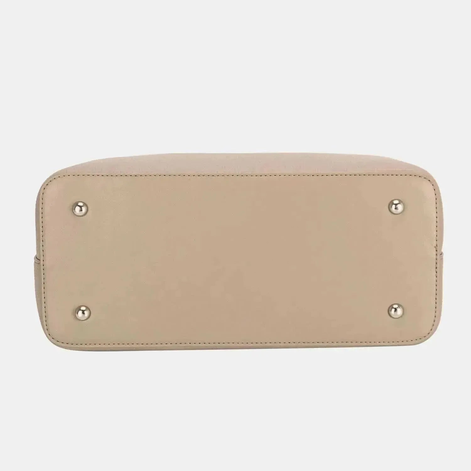 David Jones PU Leather Twist-Lock Tote Bag - Bad Moms Club