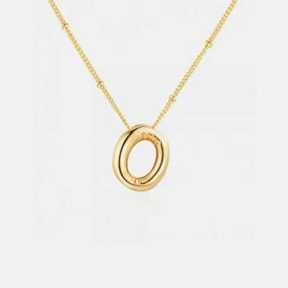 Gold-Plated Bubble Initial Necklace - Bad Moms Club