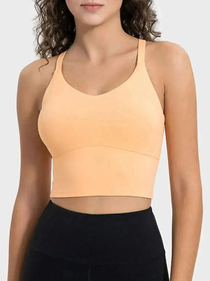 Crisscross Round Neck Active Tank - Bad Moms Club