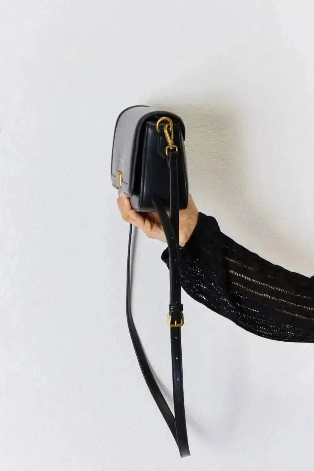 David Jones PU Leather Crossbody Bag - Bad Moms Club