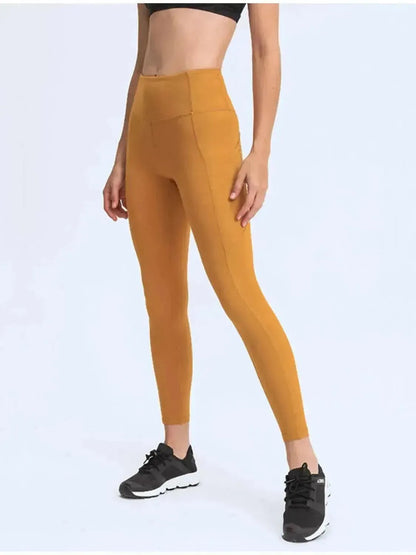Wide Waistband Leggings with Pockets - Bad Moms Club