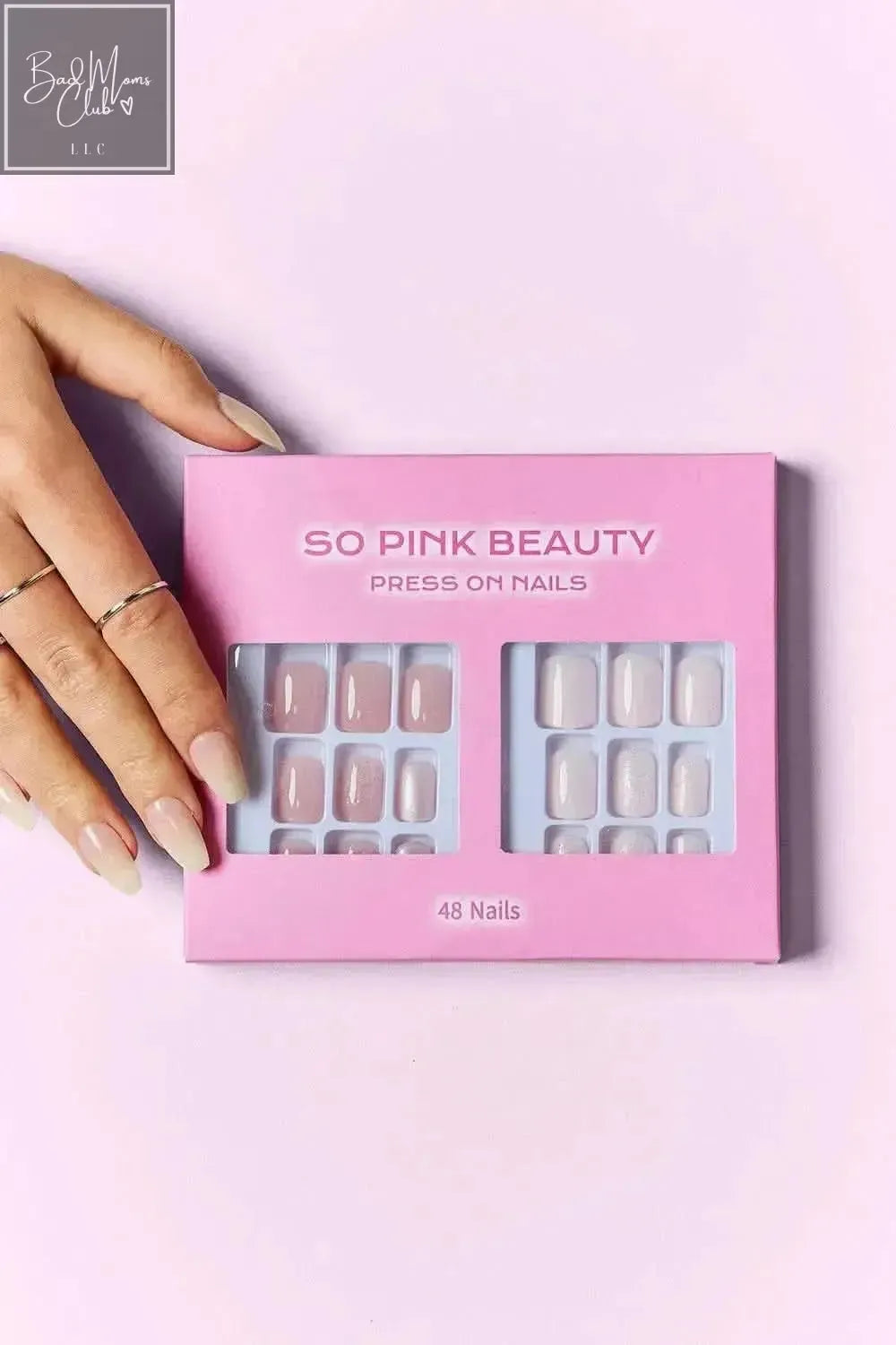 SO PINK BEAUTY Press On Nails 2 Packs - Bad Moms Club