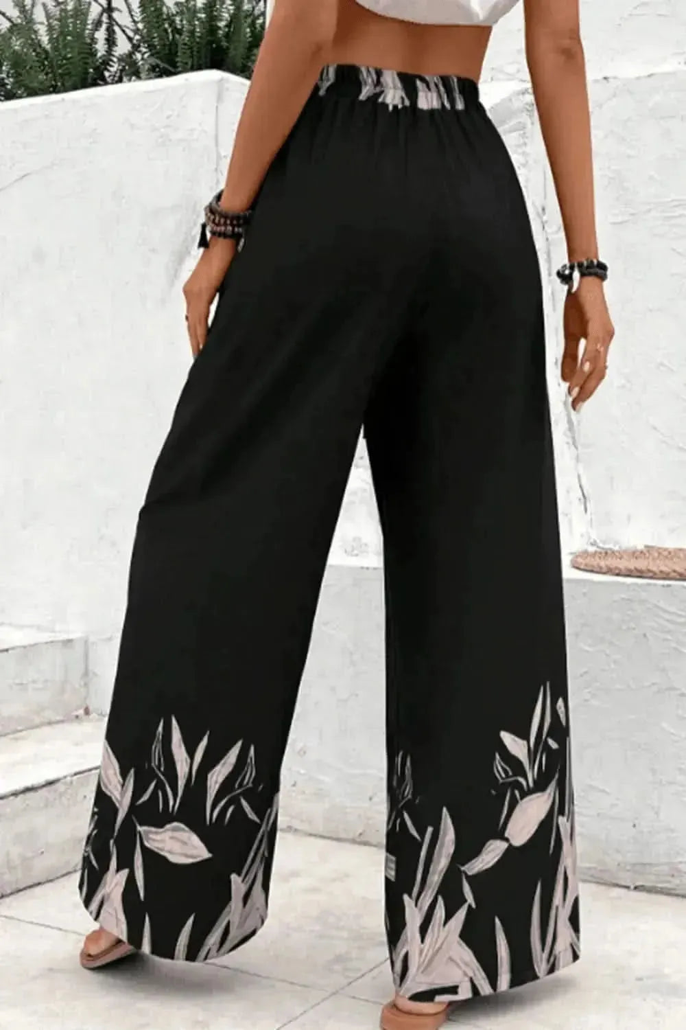 Honey Drawstring High Waist Relax Fit Long Pants - Bad Moms Club