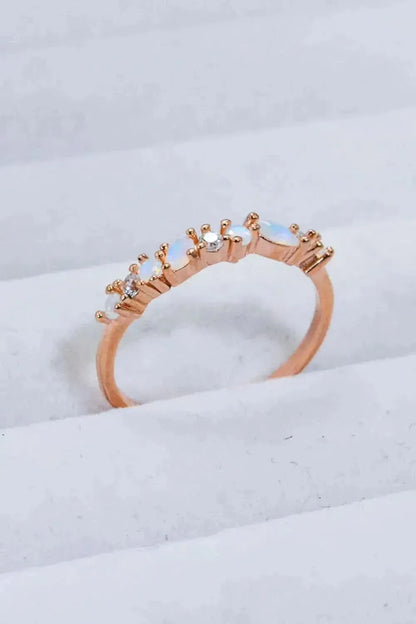Moonstone and Zircon Decor Ring - Bad Moms Club