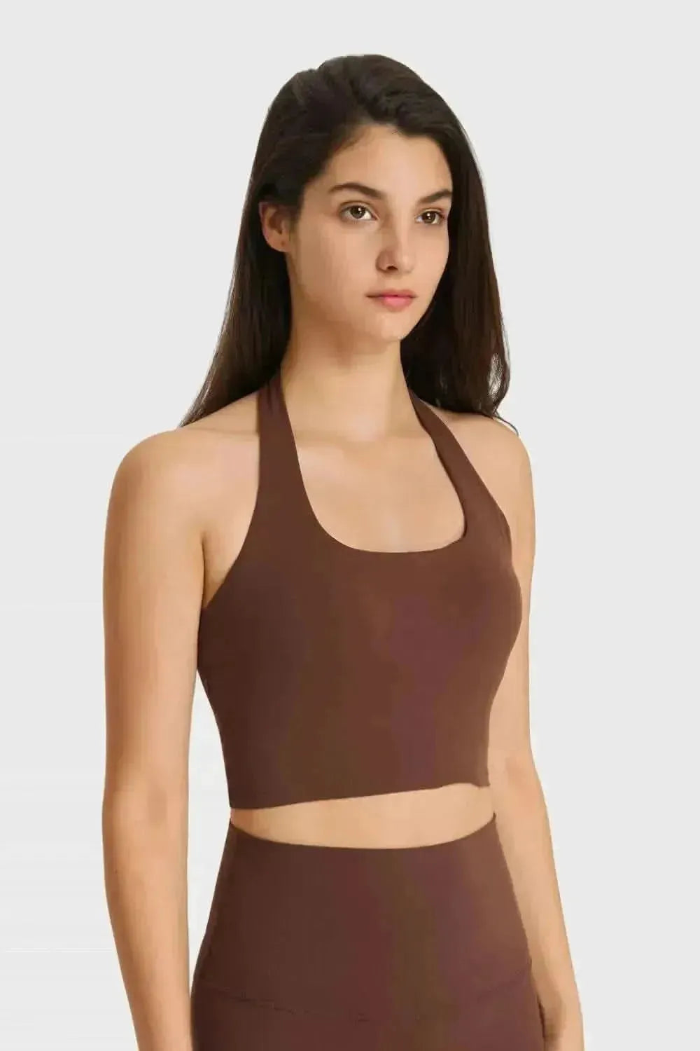 Breathable Halter Neck Sports Bra - Bad Moms Club