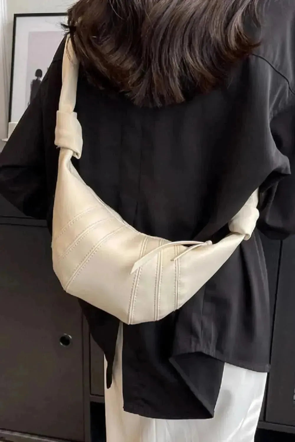 Zenana Vegan Leather Croissant Crossbody Bag - Bad Moms Club