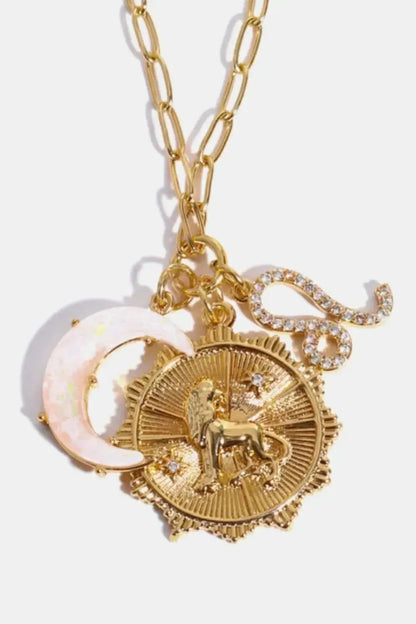 Constellation and Moon Pendant Copper Necklace - Bad Moms Club