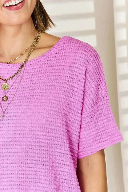 Zenana Full Size Round Neck Short Sleeve Top - Bad Moms Club