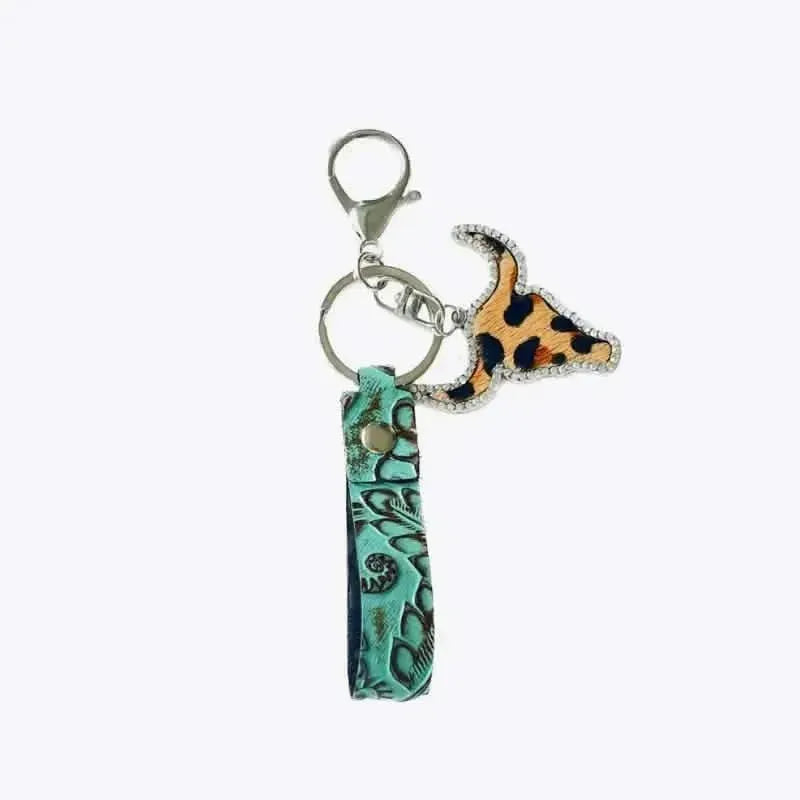 Rhinestone Bull Keychain - Bad Moms Club
