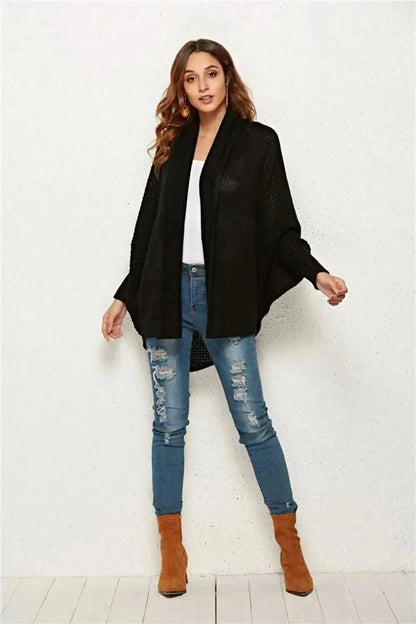 Open Front Batwing Sleeve Cardigan - Bad Moms Club