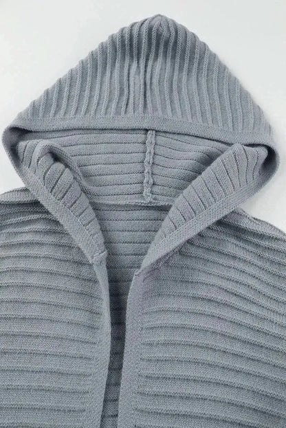 Open Front Longline Hooded Cardigan - Bad Moms Club