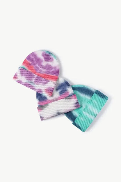 Tie-Dye Cuffed Knit Beanie - Bad Moms Club