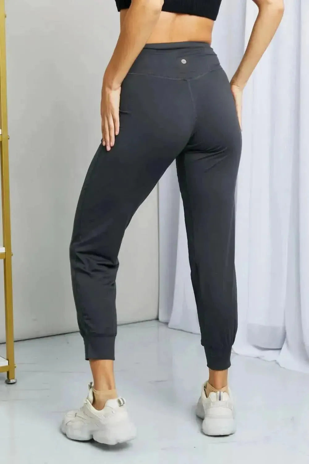 Leggings Depot Full Size Wide Waistband Cropped Joggers - Bad Moms Club
